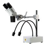 SWIFT Microscopio estéreo binocular SS41,grado profesional, ampliación de 10X, 20X, oculares de campo amplio de 10X y 20X, 2 luces LED flexibles y cámaras-compatibilidad (ENCHUFE EU)