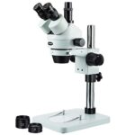 AmScope SM-1TSZ-V203 3.5X-90X zoom trinocular estéreo microscopio con soporte para pilares de mesa