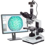 AmScope T490B-5M 40X-2000X - Microscopio trinocular veterinario con cámara de 5 MP
