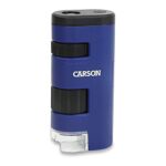 Carson PocketMicro Mini Microscopio de Bolsillo con iluminación LED, 20x-60x Rango de Aumento, y Sistema de Lentes asféricas (MM-450) Azul