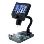 KKmoon Microscopio Digital LCD portátil G600 con Alto Brillo 8 LED y batería de Litio incorporada