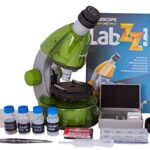 Levenhuk Microscopio LabZZ M101 Lime / Lima para Niños, con Kit de Experimentos – Elija Su Color Favorito