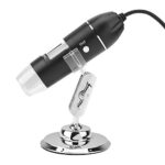 Microscopio USB 50X-500X Microscopio LED 0.3MP Foco Manual 8 LED Lupa USB para Verificación de PCB Industrial, Evaluación de Joyas, Detección, etc