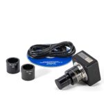 SWIFT Swiftcam - Cámara de microscopio de 5 megapíxeles con lente reductora y adaptador de calibración y cable USB 2.0, compatible con Windows/Mac/Linux